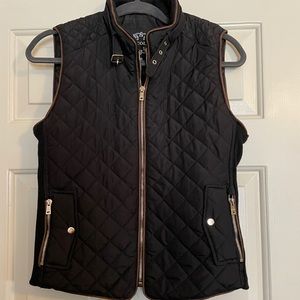 Chocolate Black Quilted Vest